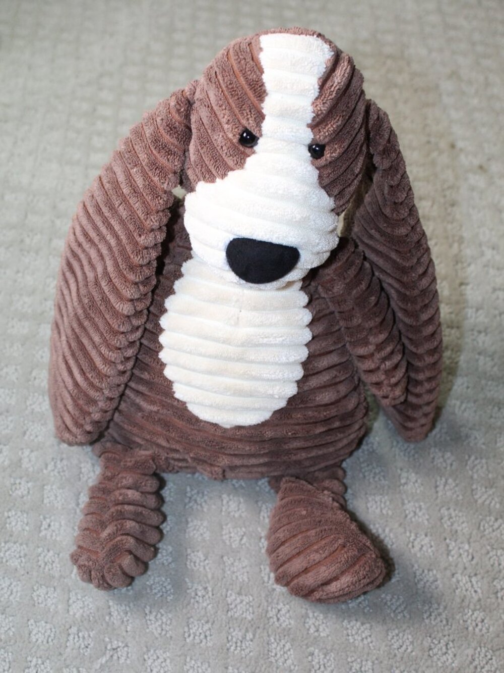 JellyCat Cordy Roy Hound Dog Brown & Cream Rare & Retired 16"